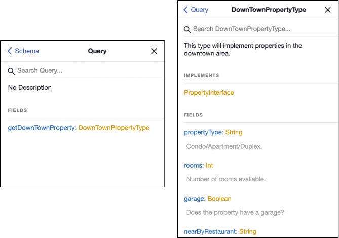 query and interfaces